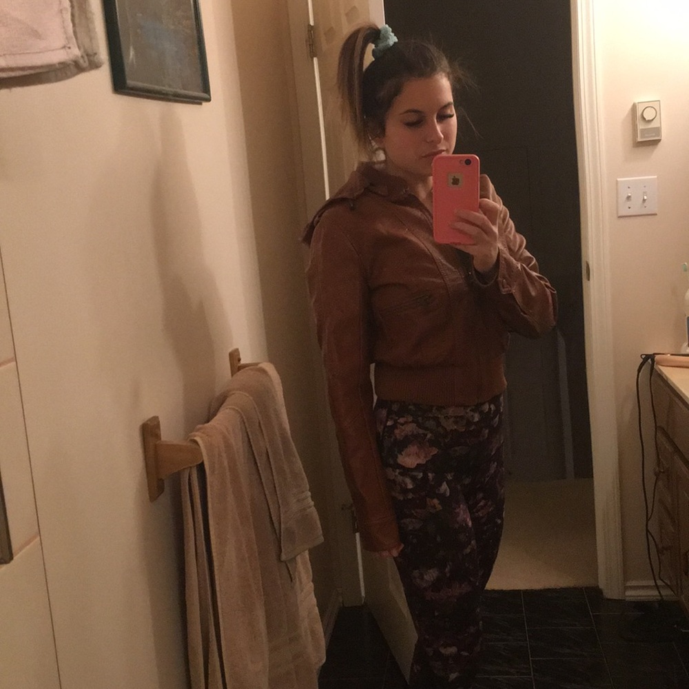 Faux leather jacket